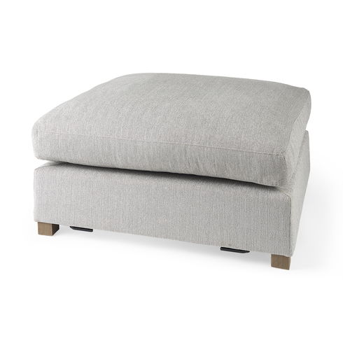 Valence  Light Gray Full Size Ottoman Sectional Piece