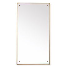 Online Designer Bedroom Gramercy Leaning Mirror, 42" X 78", Antique Brass