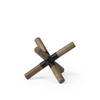 Stuhrling I (Small) 7L x 7W Brown Wood with Black Metal Jack, Decorative Object by Mercana, 7.09" length x 7.09" width x 4.72" height thumbnail 1
