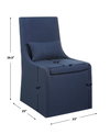Coley Denim Armless Chair, Accent Chair by Uttermost, 23" width x 39.5" height x 25" depth thumbnail 3