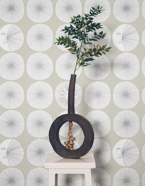 Soho Starburst Silver Peel & Stick Wallpaper