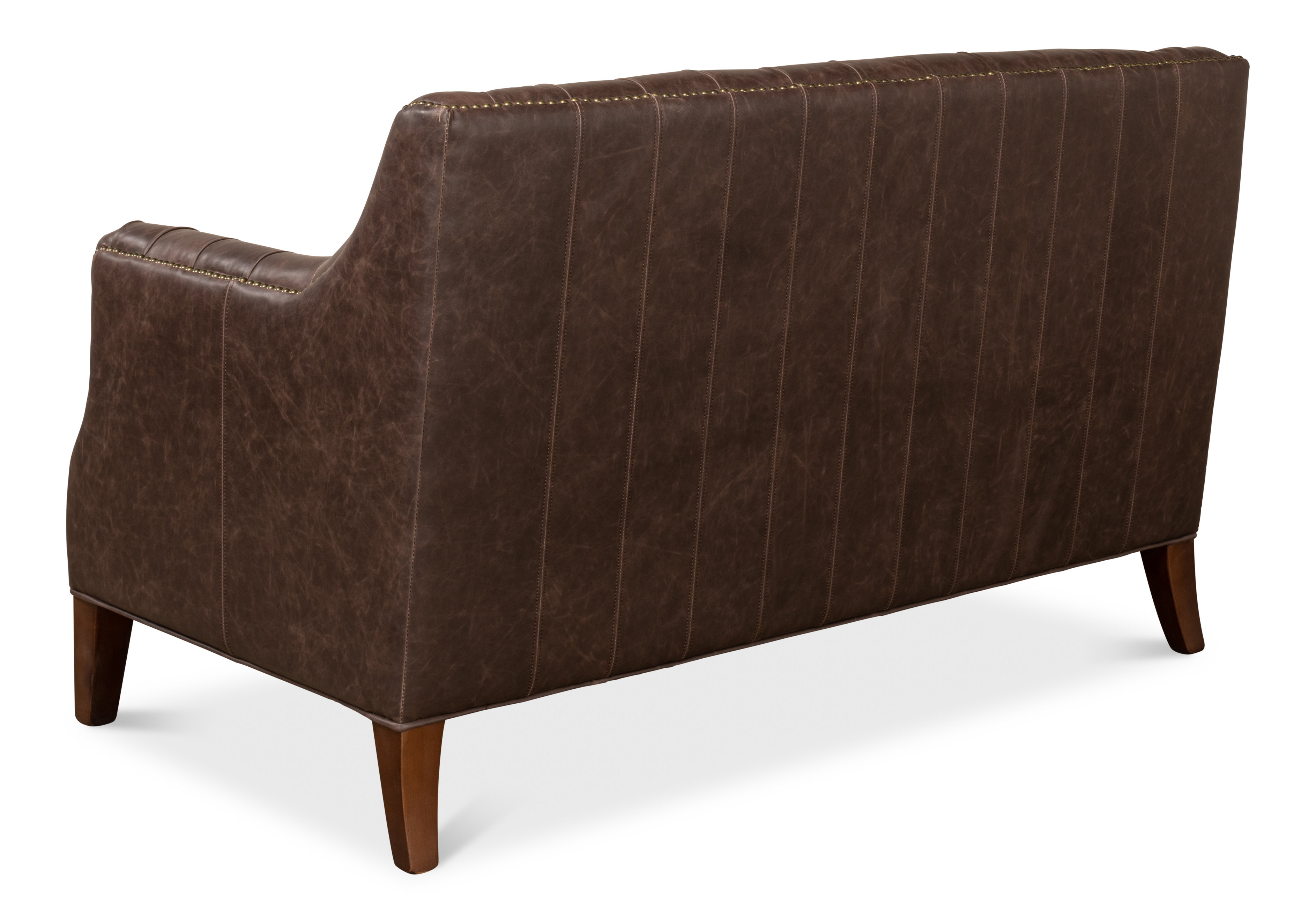 Brooks Leather Tufted 2 Seat Sofa, Sofas & Sectional by Sarreid, 54" length x 32" width x 33" height View 11