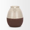 Tryna Small Beige with Matte Brown Ceramic Vase thumbnail 4