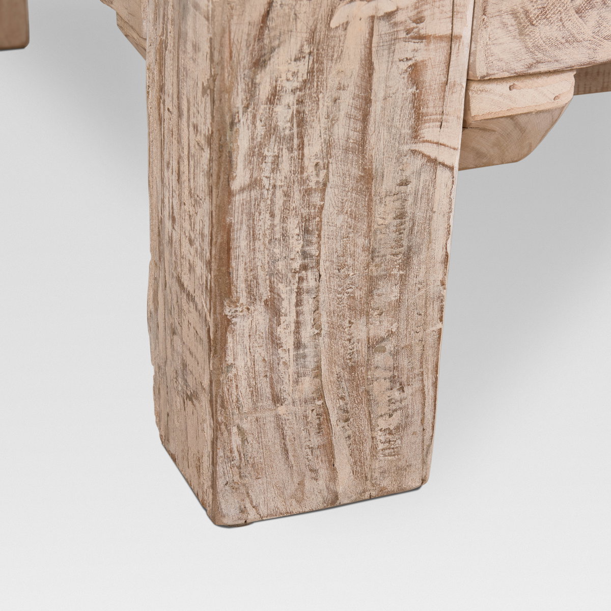 McArthur 48x48 Square Reclaimed Solid Wood Coffee Table, by Mercana, 48" length x 48" width x 14" height View 9