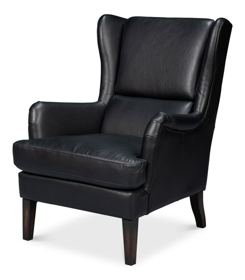 Elite Wing Lounge Chair  Onyx Black