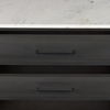Divina Black-Brown Wood with White Marble Top and Black Metal Base Sideboard thumbnail 12