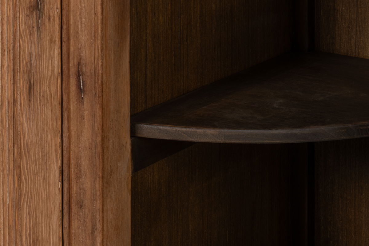 Brooks Demilune  Brown, by Sarreid, 1'8" length x 5'3" width x 3'9" height View 6