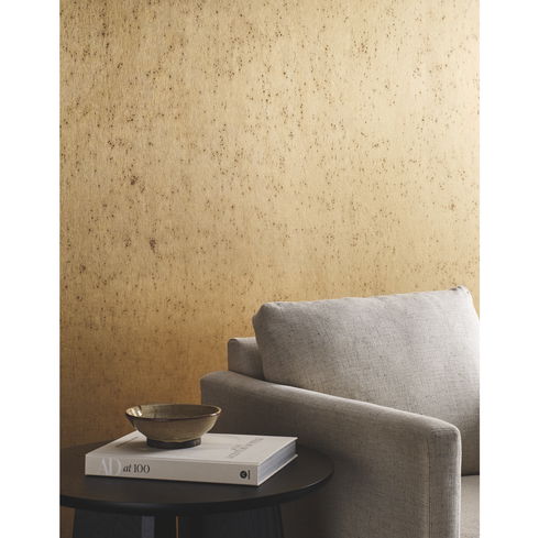 Burnished Patina Beige Metallic Wallpaper