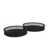Thea Matte Black Wicker Trays (Set of 2) thumbnail 0