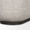 Siren Gray Fabric with Dark Brown Wood Oblong Bench thumbnail 7
