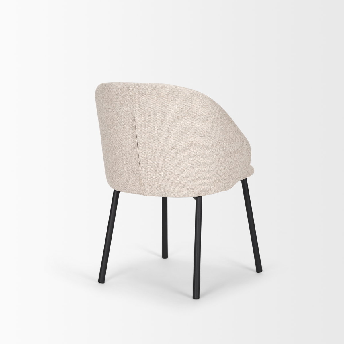 Shannon Contoured Back Dining Side Chair | Oatmeal Fabric with Metal, Dining Chair by Mercana, 22.5" length x 22.75" width x 31.5" height View 10