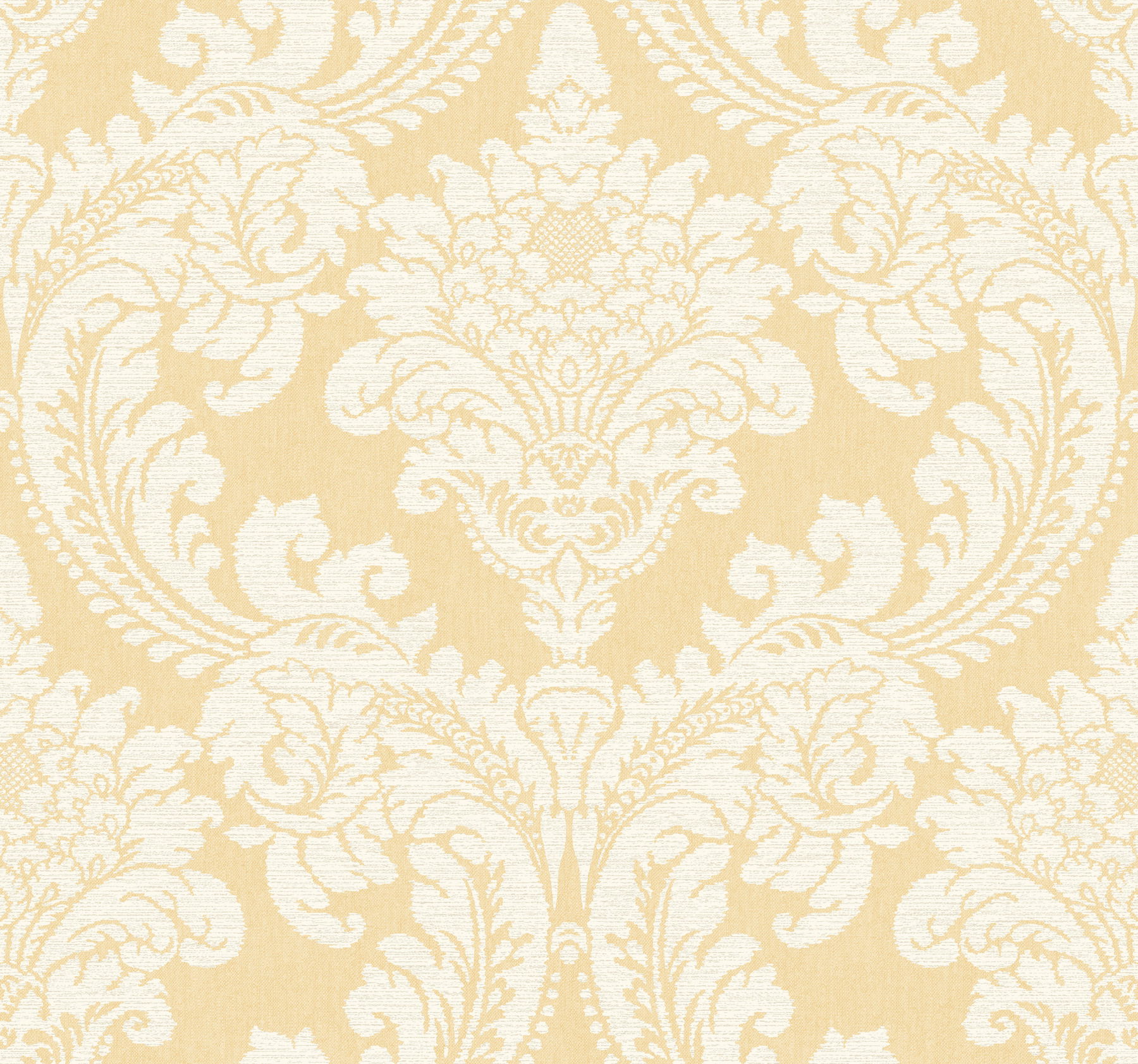 Tapestry Damask Yellow Wallpaper, by York Wall, 27' length x 2'3" width x 0.02" depth View 1