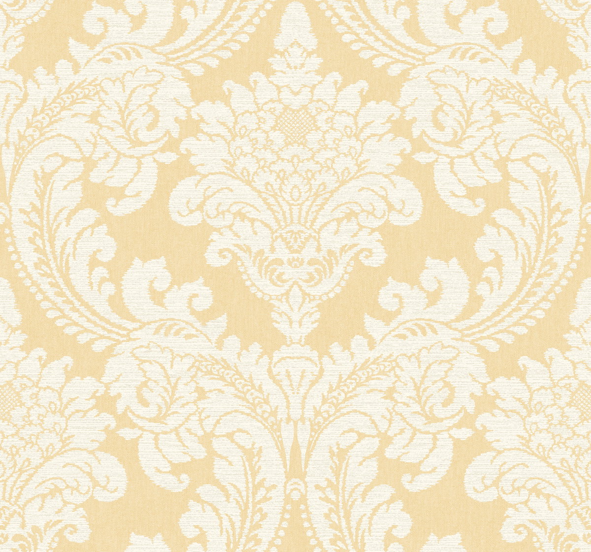 Tapestry Damask Yellow Wallpaper, by York Wall, 27' length x 2'3" width x 0.02" depth
