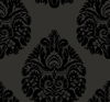 Teardrop Damask Black Wallpaper, by York Wall, 27' length x 2'3" width x 0.02" depth thumbnail 1