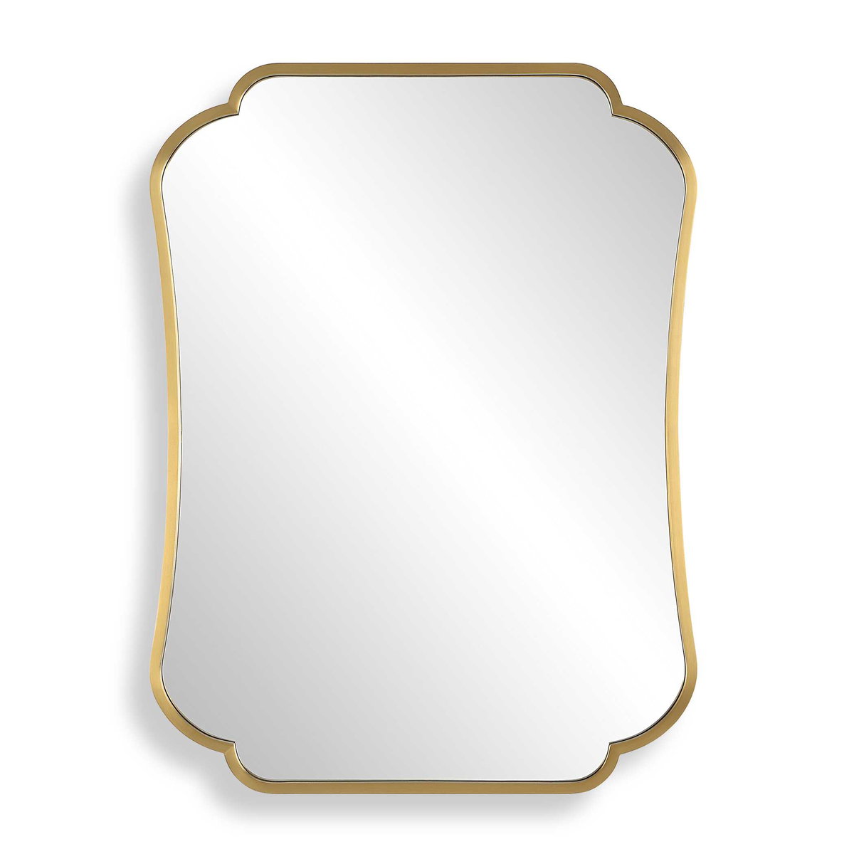 Athena Brushed Brass Mirror, by Uttermost, 2' width x 2'8" height x 1" depth View 1