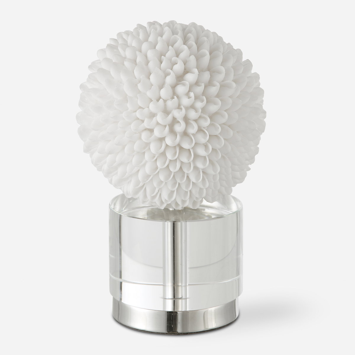 Cascara White Sculpture, Decorative by Uttermost, 6.37" width x 10" height x 6.37" depth View 1