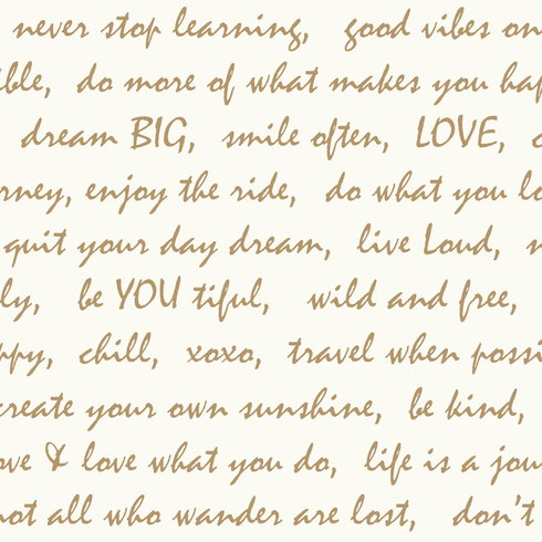 Dream Big Script Gold Peel & Stick Wallpaper