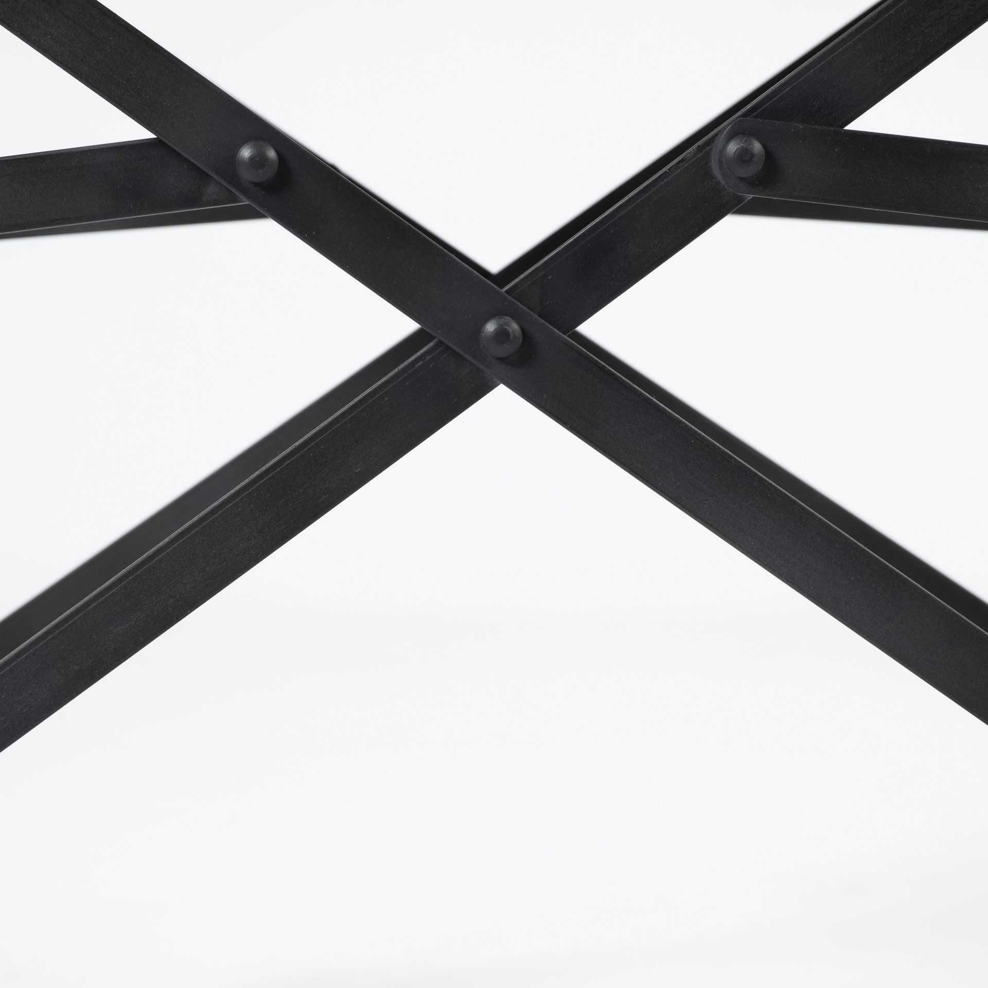 Direttore Black Iron Frame Black Leather Dining Chair, by Mercana, 19.25" length x 20" width x 31" height View 13