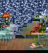 Temple Garden Navy Blue Peel & Stick Wallpaper thumbnail 3