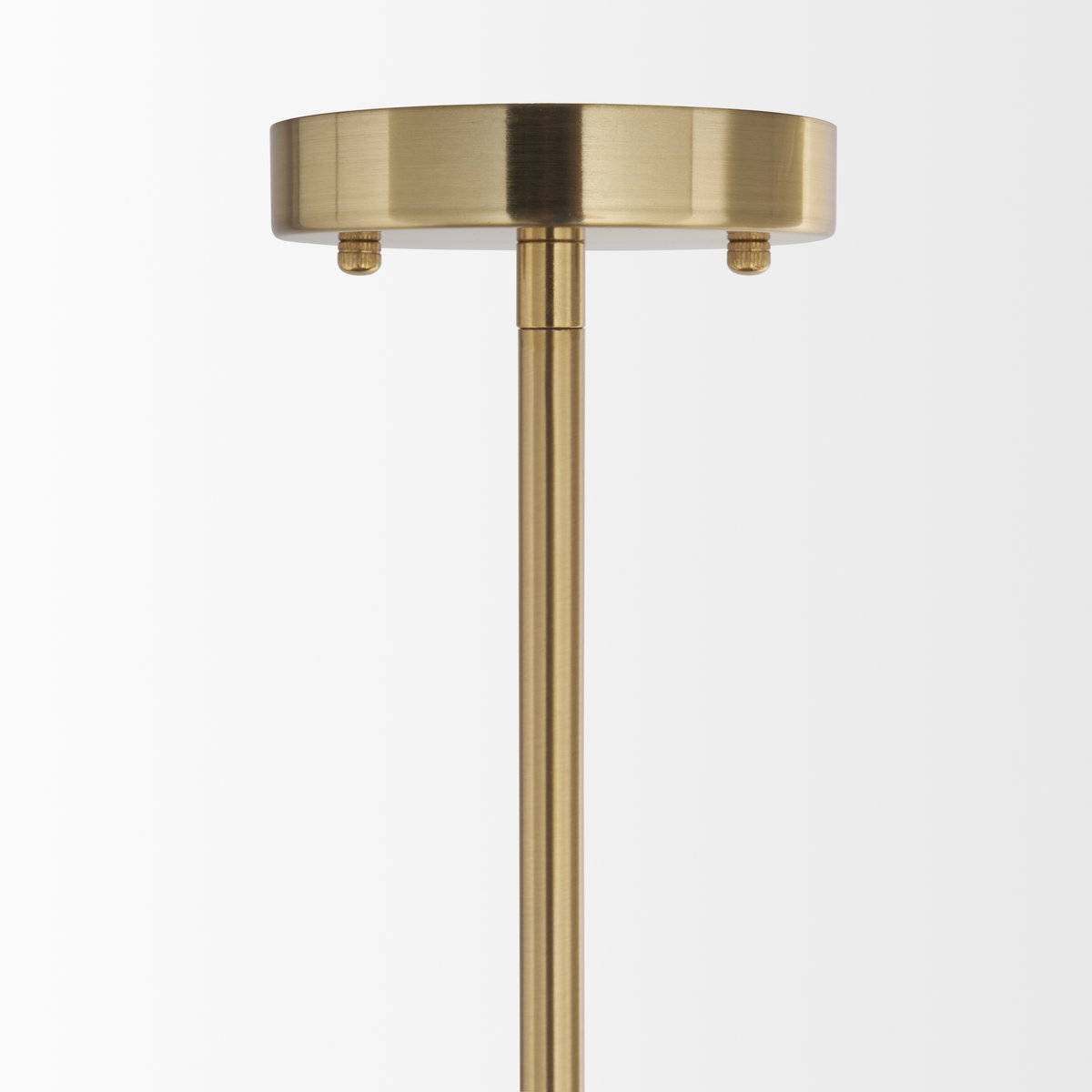 Cybill Brushed Brass with White Metal Shade 1-Light Wall Pendant, by Mercana, 12.6" length x 12.6" width x 53.94" height View 6