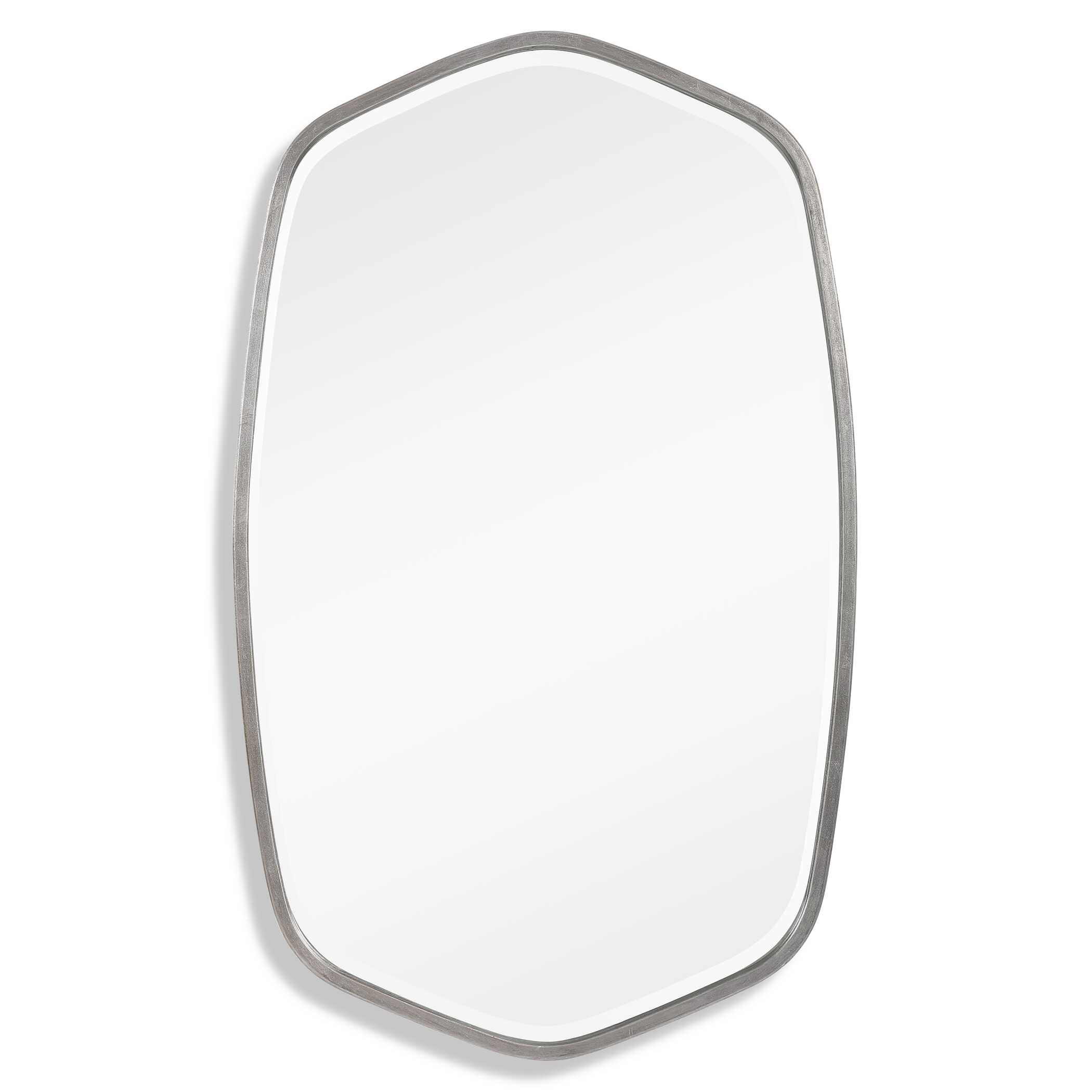 Duronia Brushed Silver Mirror, by Uttermost, 22.25" width x 36.25" height x 1.75" depth View 1