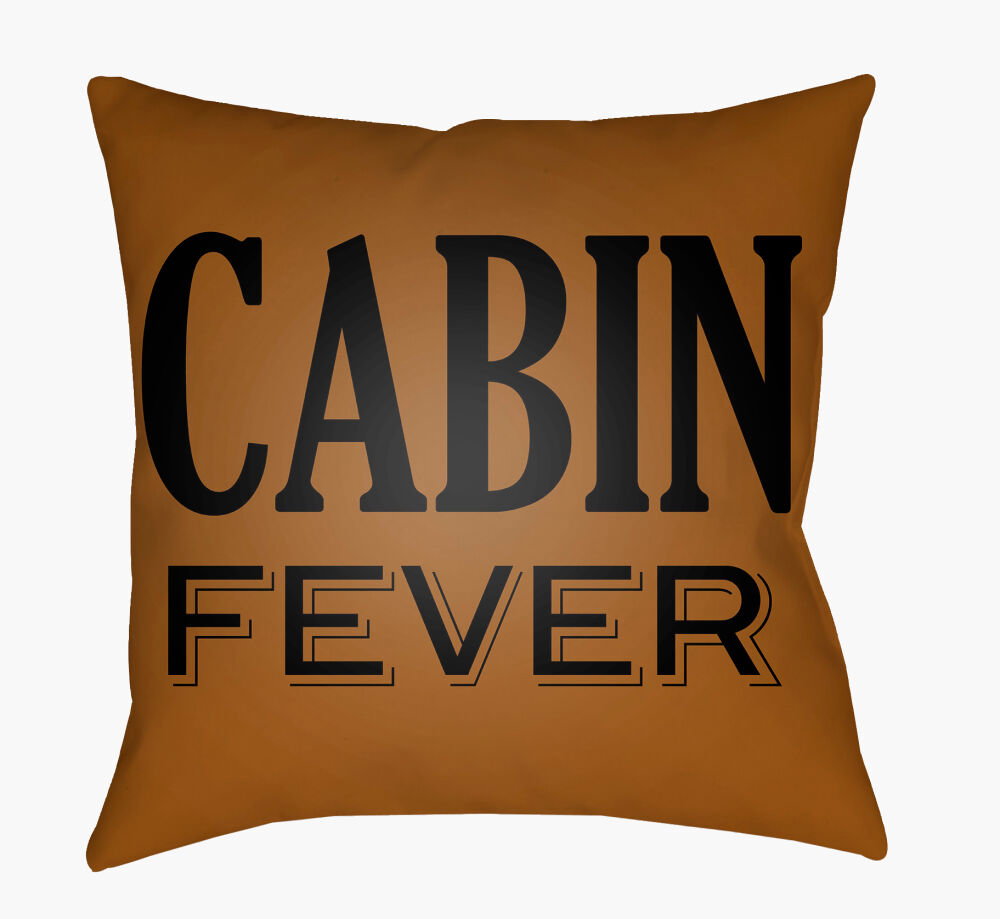 Lodge Cabin Accent Pillow, Decorative Pillow by Surya, 18" length x 18" width