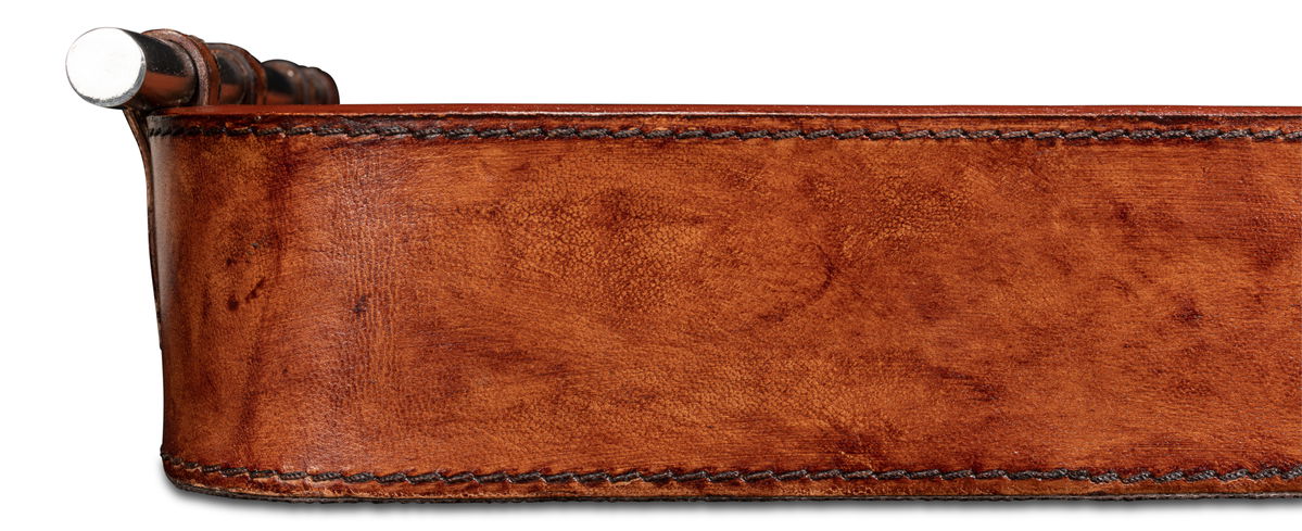 Safari Leather Tray, by Sarreid, 1'3" length x 1'7" width x 2" height View 6