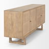 Grier 72.0L x 18.75W x 31.5H Light Brown Solid Wood with Cane Sideboard thumbnail 6