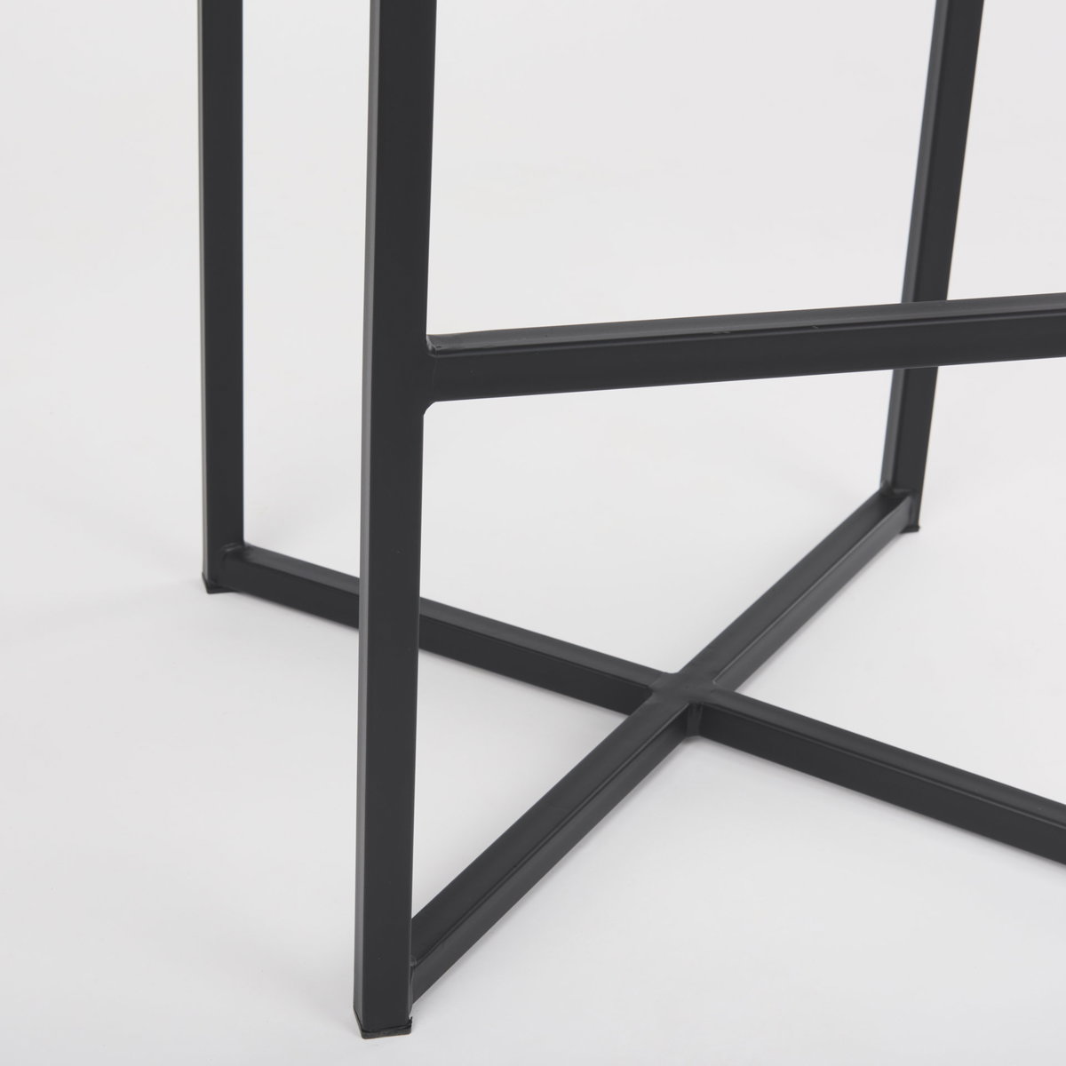 Frodo Backless 29.75in Seat Bar Stool | Gray Fabric with Black Iron, Counter & Bar Stool by Mercana, 16.54" length x 16.54" width x 30.32" height View 8