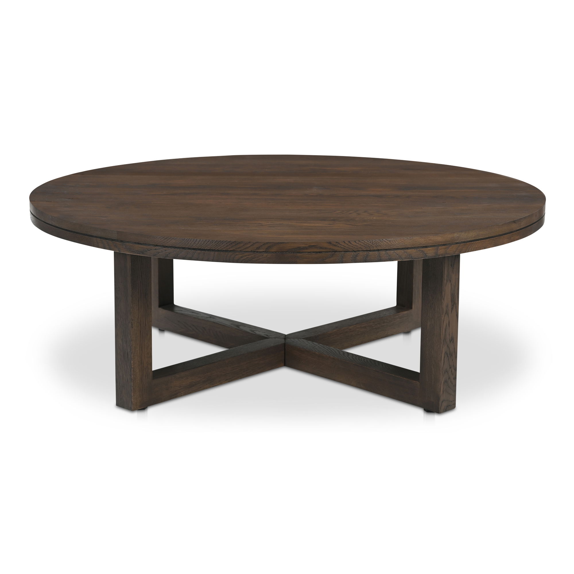 Joel Coffee Table Dark Brown, by Moe's Home, 42" width x 15" height x 42" depth View 1
