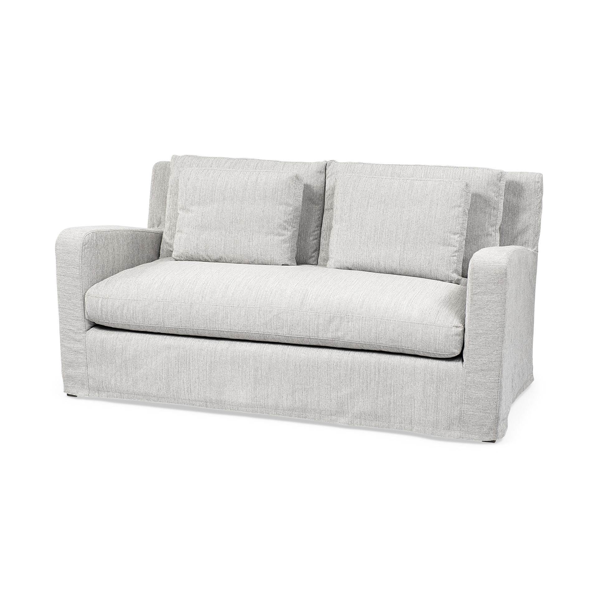 Denly I 69 X 38.25 X 34.5 Frost Gray Slipcover Two Seater Sofa, Sofas & Sectional by Mercana, 69" length x 38.25" width x 34.5" height View 1