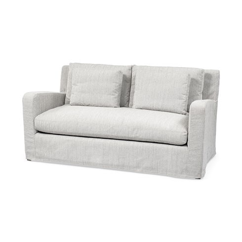 Denly I 69 X 38.25 X 34.5 Frost Gray Slipcover Two Seater Sofa