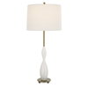 Annora Glossy White Table Lamp, by Uttermost, 1'3" width x 2'10" height x 1'3" depth thumbnail 1