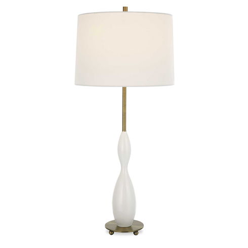 Annora Glossy White Table Lamp