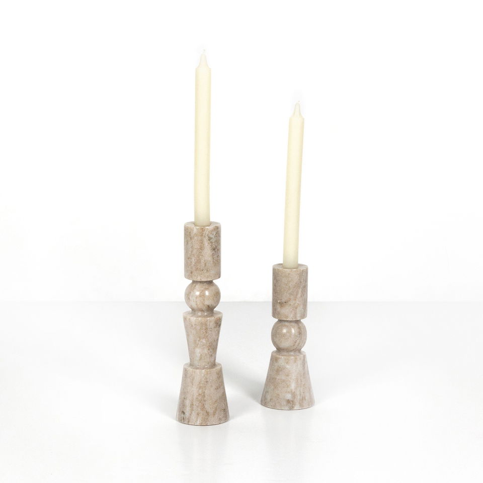 Rosette Taper Candlesticks