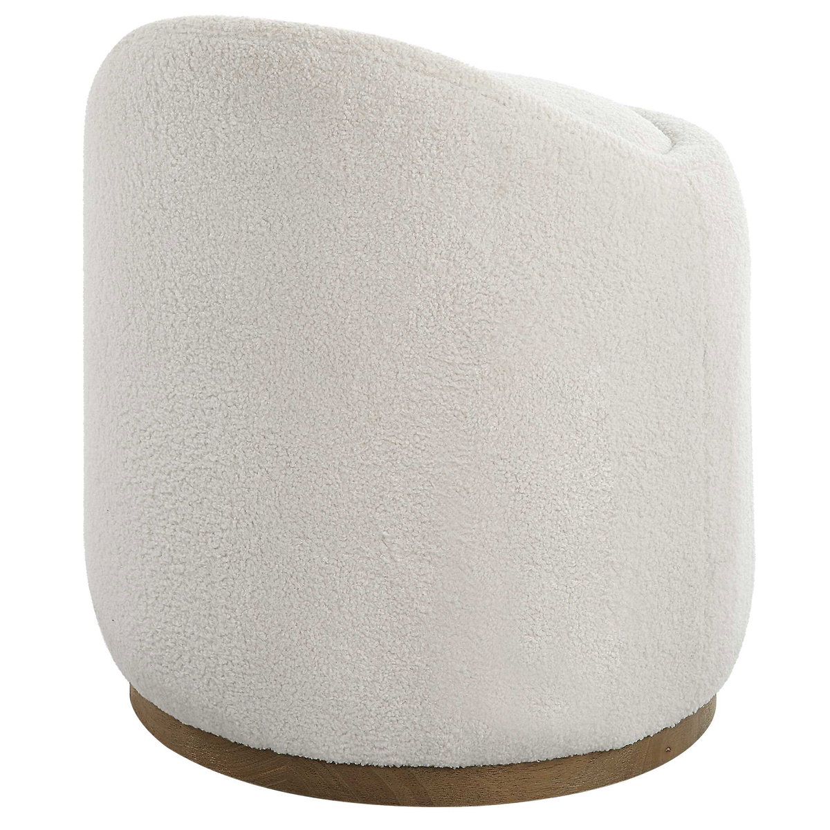 Swirl Swivel Sheepskin Ottoman, by Uttermost, 21" width x 24" height x 21" depth View 7