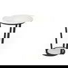 Bombola I (Small) 15L x 15W White Round Marble Top with Black Metal Frame Accent Table thumbnail 0