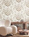 Avian Fountain Toile Mink Wallpaper thumbnail 1
