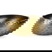 Online Designer Kitchen Karmel 12L x 12W Gold Hammered Aluminum Bowl