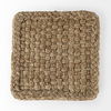 Aylin 16.5' Square Brown Jute Pouf thumbnail 4