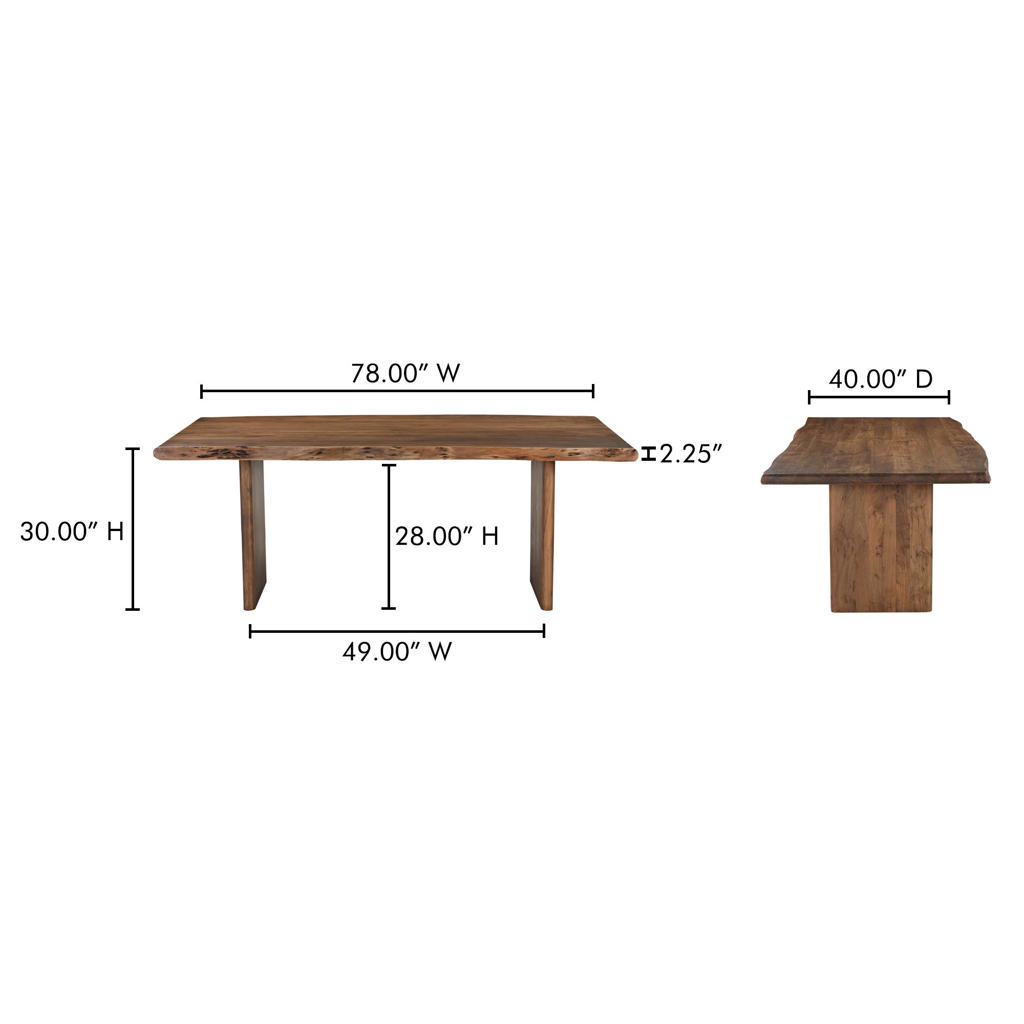 Lila Small Dining Table Brown large image 