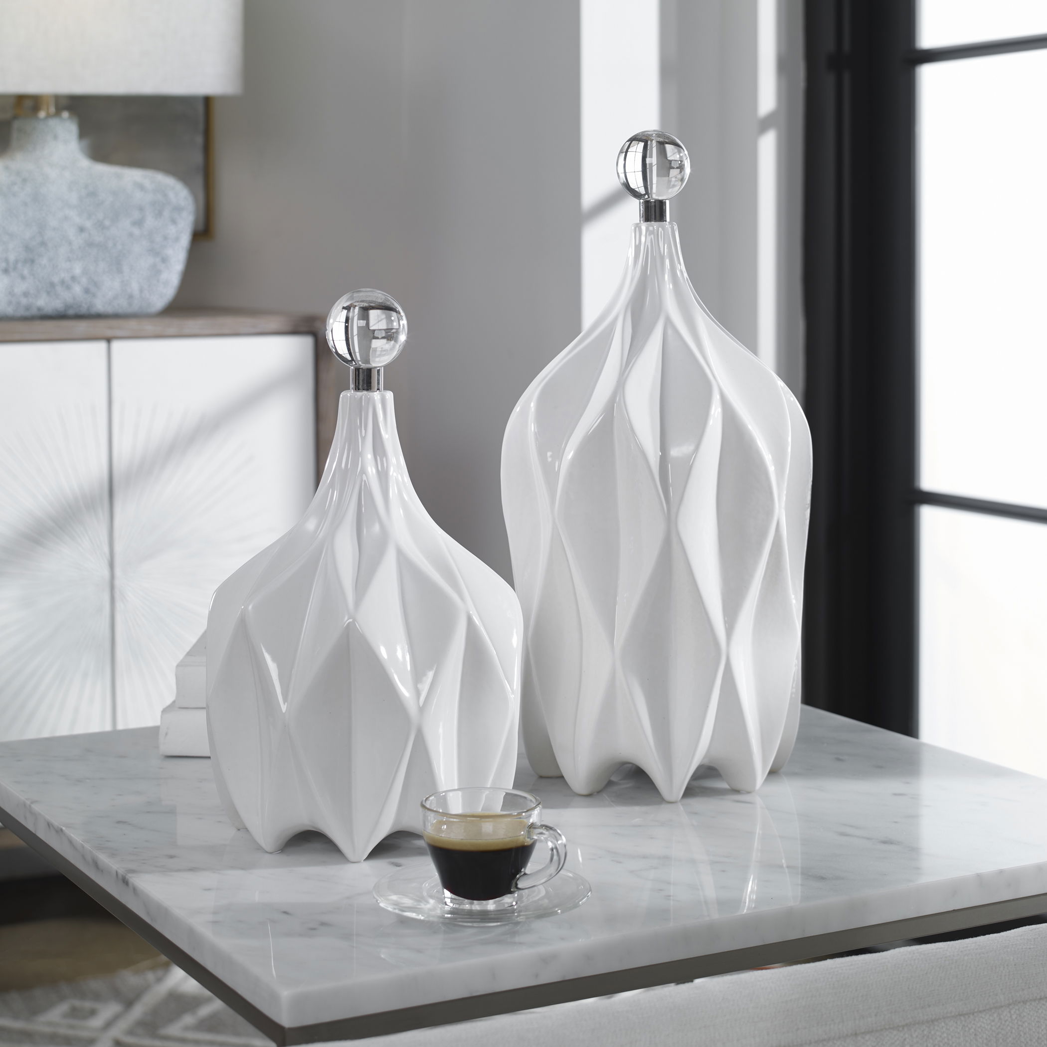 Klara White Bottles, S/2 large image 