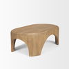 Shima Oval Light Brown Wood with Arched Legs Coffee Table thumbnail 6