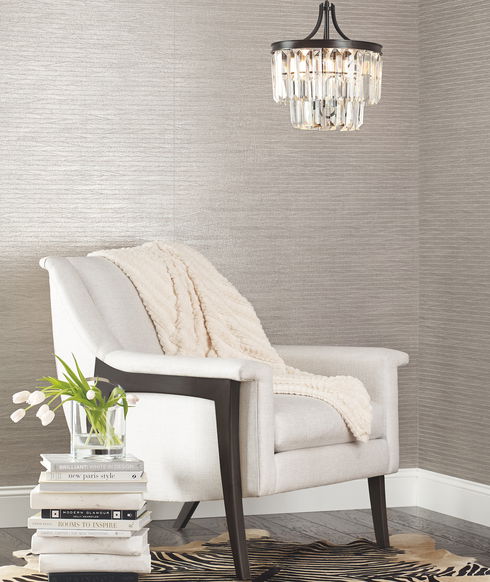 Lombard Dark Silver Wallpaper