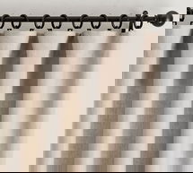 Online Designer Other Custom Belgian Flax Linen Rod Pocket Blackout Curtain, Dark Flax, 108 x 136"