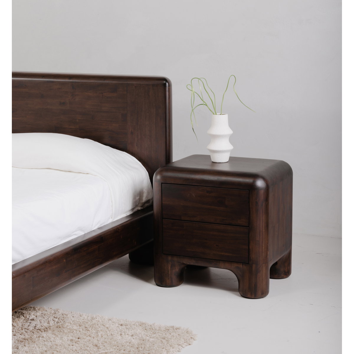 Rowan Nightstand Dark Brown, by Moe's Home, 24" width x 24" height x 20" depth View 10