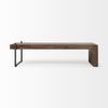 Maddox Set of 2 Brown Solid Wood Top Black Metal Base Nesting Coffee Tables thumbnail 7