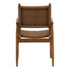 Araya Outdoor Dining Chair Set of 2 Light Brown, by Dovetail, 21.5" width x 36.29" height x 26.61" depth thumbnail 4