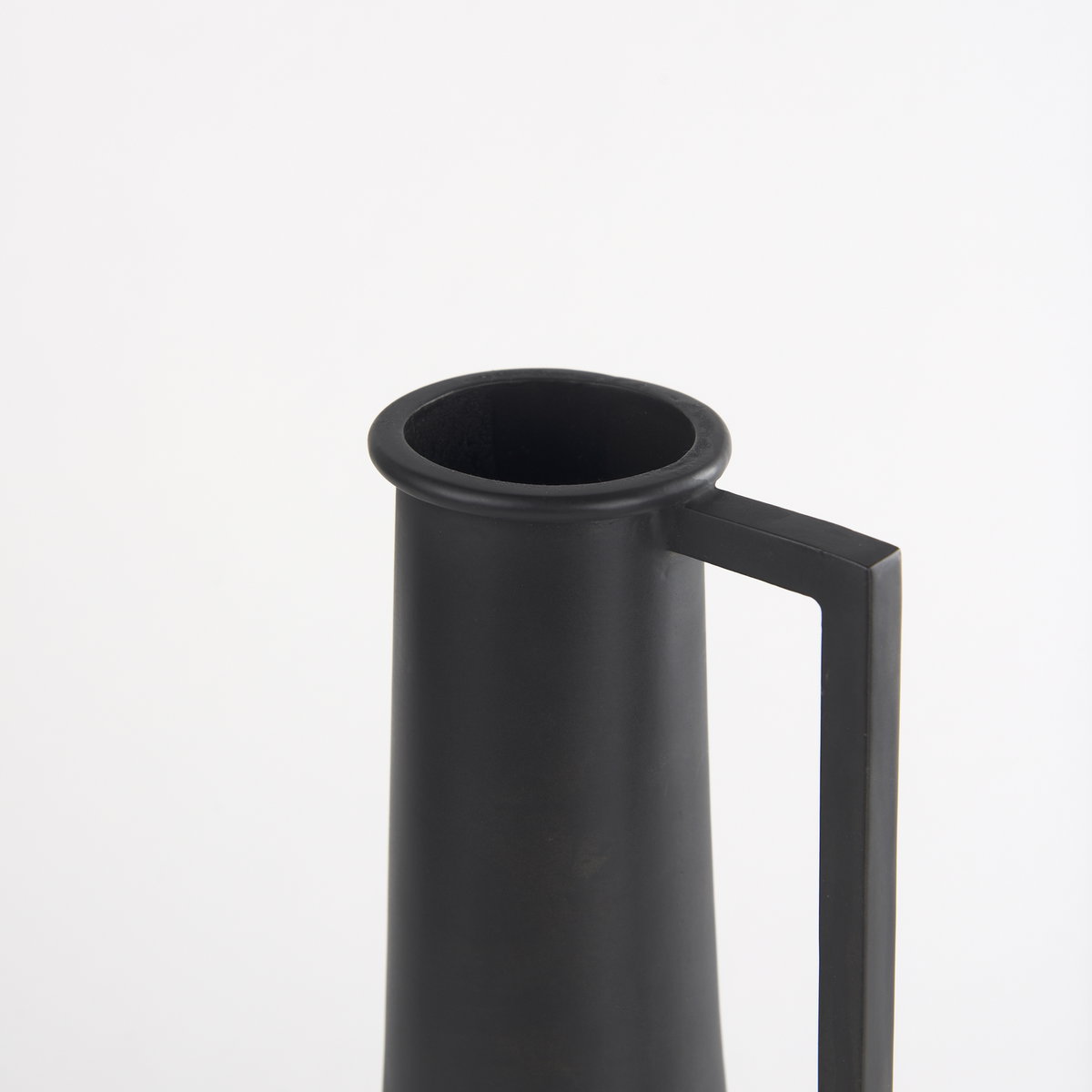 Aubrey Small 14.0H Black Iron Flower Vase, Decorative Jar by Mercana, 5.5" length x 5.5" width x 14" height View 8