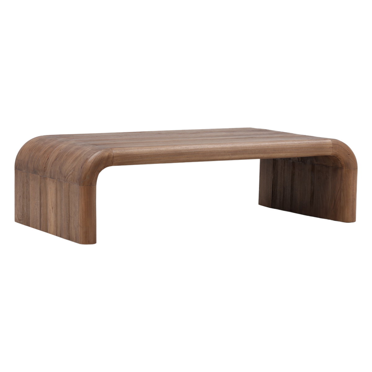 Wynne Coffee Table Brown, by Dovetail, 55.15" width x 16.4" height x 31.5" depth View 1